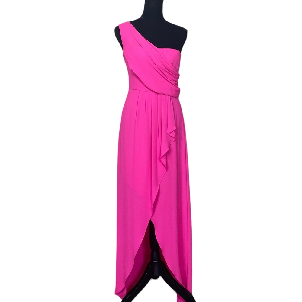 BCBGMaxAzria “Kail” Draped One Shoulder Gown - Picture 3 of 16